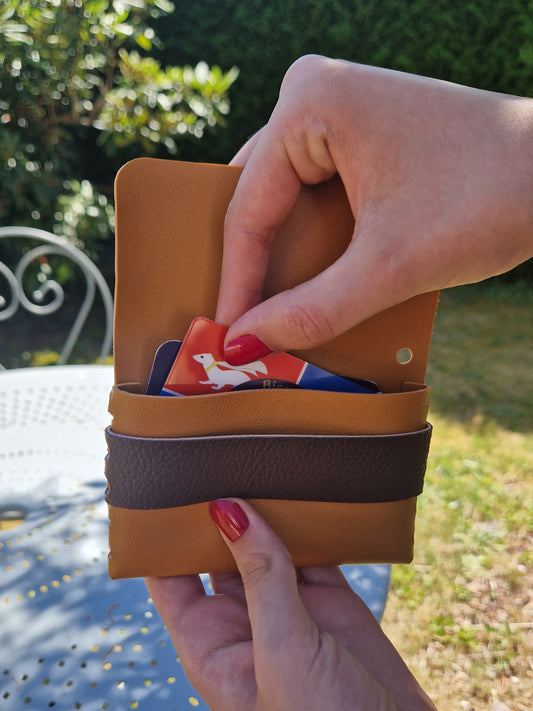 Etui minimaliste (caramel et marron)
