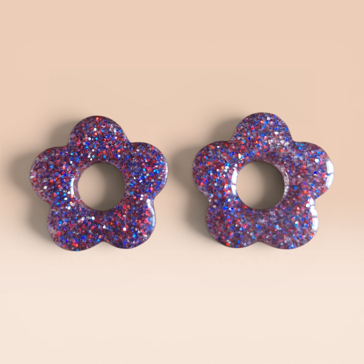 Juliette (mini paillettes bleu/rouge)