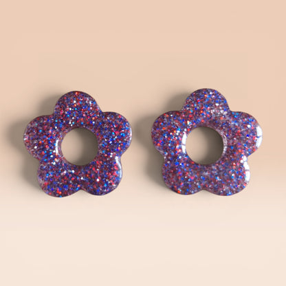 Juliette (mini paillettes bleu/rouge)