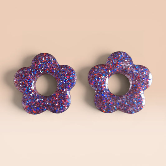 Juliette (mini paillettes bleu/rouge)