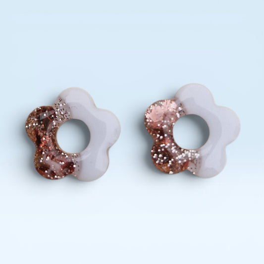 Juliette - mini (blanc paillettes vieux rose)