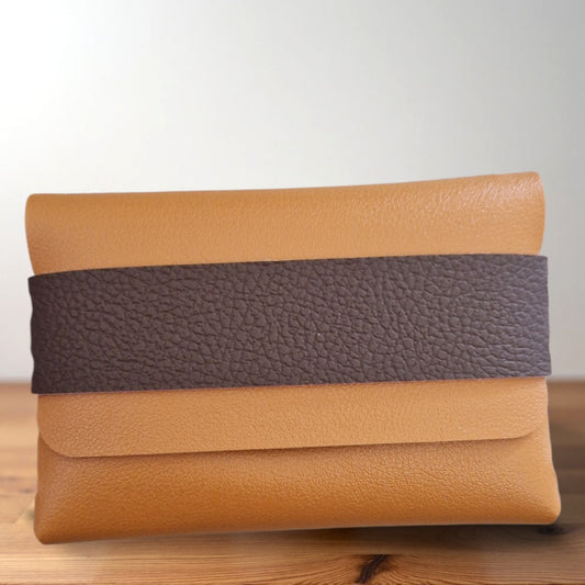 Etui minimaliste (caramel et marron)