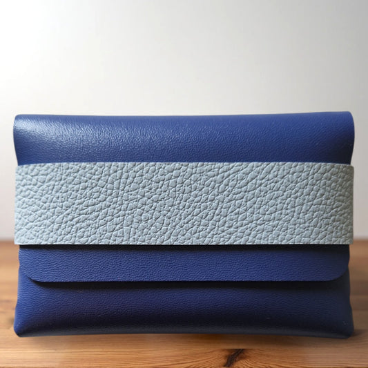 Etui minimaliste (marine et gris)